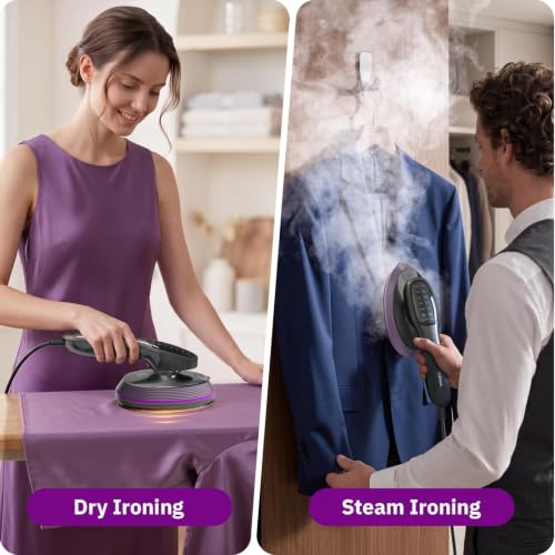 OGHom 2-in-1 Steamer & Iron for Clothes, Handheld Garment Wrinkle Remover by OGHom - Image 2