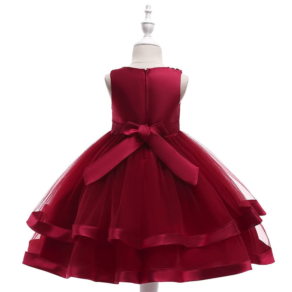 NSSMWTTC 3M-9T - Vestido de fiesta para bebé, vestido de tutú para niñas pequeñas, vestidos de novia con flores