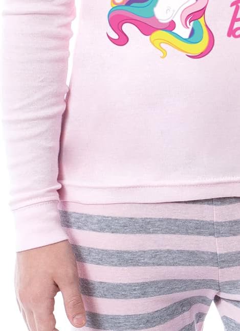 Miniatura 3 de INTIMO Barbie - Conjunto de pijama de 2 piezas con diseño de unicornio de sirena mágica para niñas