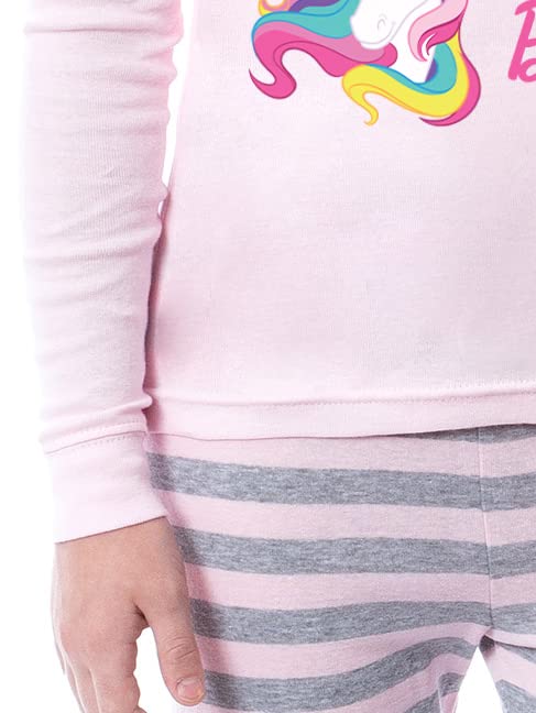 INTIMO Barbie Girls' Magical Mermaid Fairy Unicorn Sparkle 2 Piece Sleep Pajama Set3