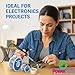 PowerPath Soldering Iron Kit with Rosin Core Solder Wire and Flux Paste | 50g Tin Lead Solder Set for Electrical and Electronic Repair | 0,75mm 50gr Plus Flux Paste