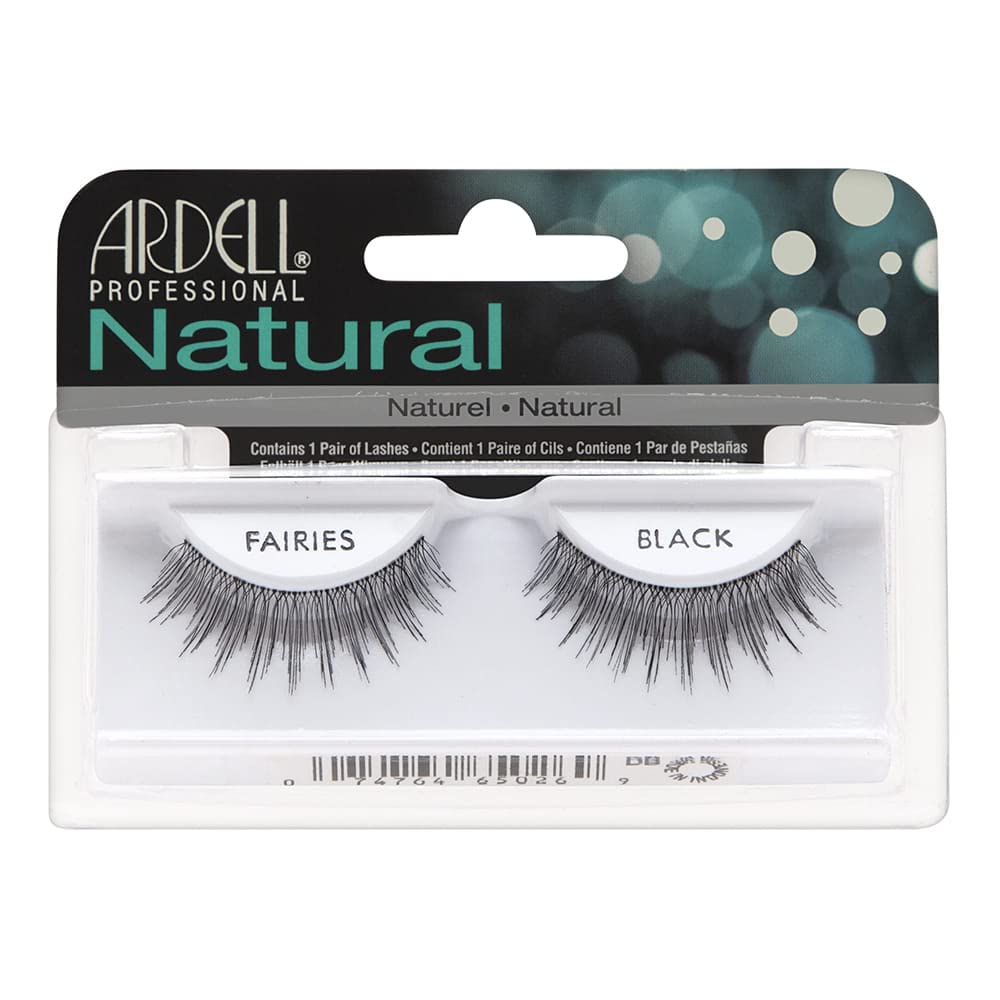 Forever Living Ardell Pestañas Postizas Naturales Fairies Black | Color Negro | Incluye Pegamento, color Fairies Black