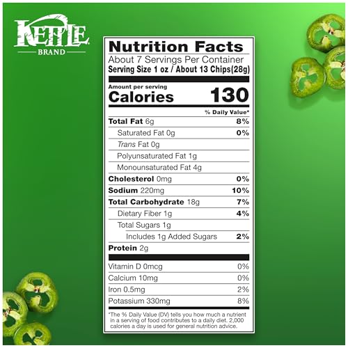 Kettle Brand 200790114300 Potato Chips, Air Fried Jalapeño Kettle Chips thumb #2