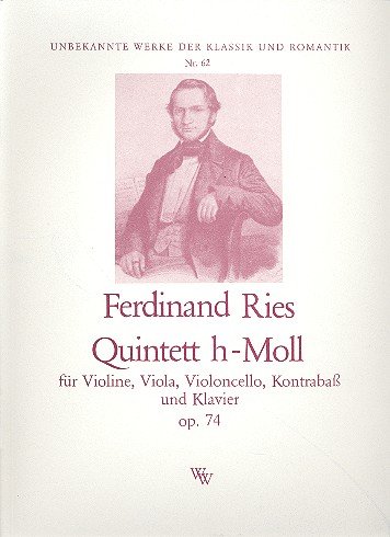 RIES F. - Quinteto Op.74 para Violin, Viola, Violoncello, Contrabajo y Piano (Partes)