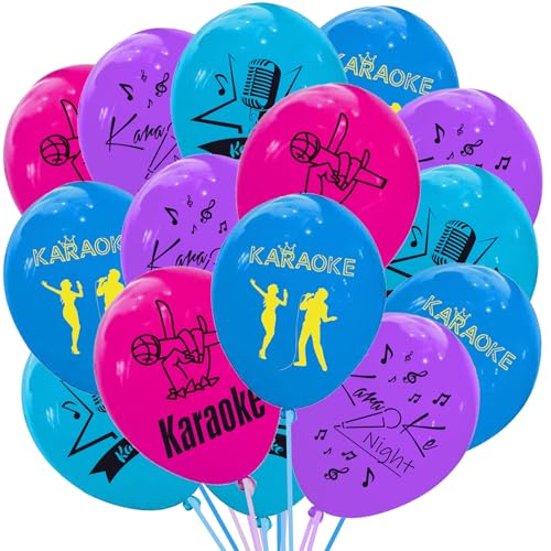 50 Pieces Karaoke Night Balloon Singing Music Birthday Party Supplies Decorations Favors Karaoke Balloon