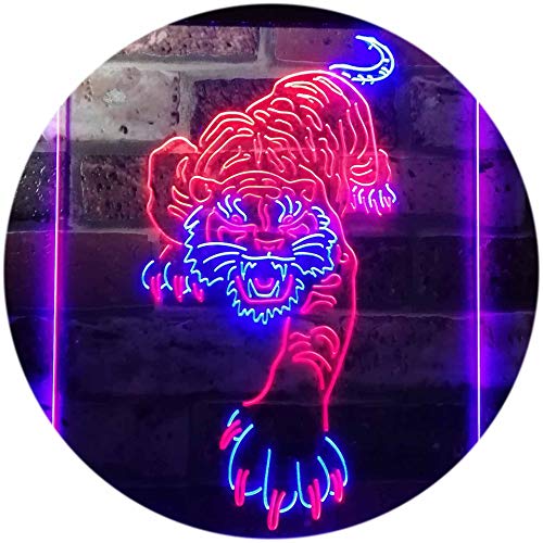 ADVPRO Tigers Man Cave Sport Dual Color LED Neon Sign Blue & Red 16