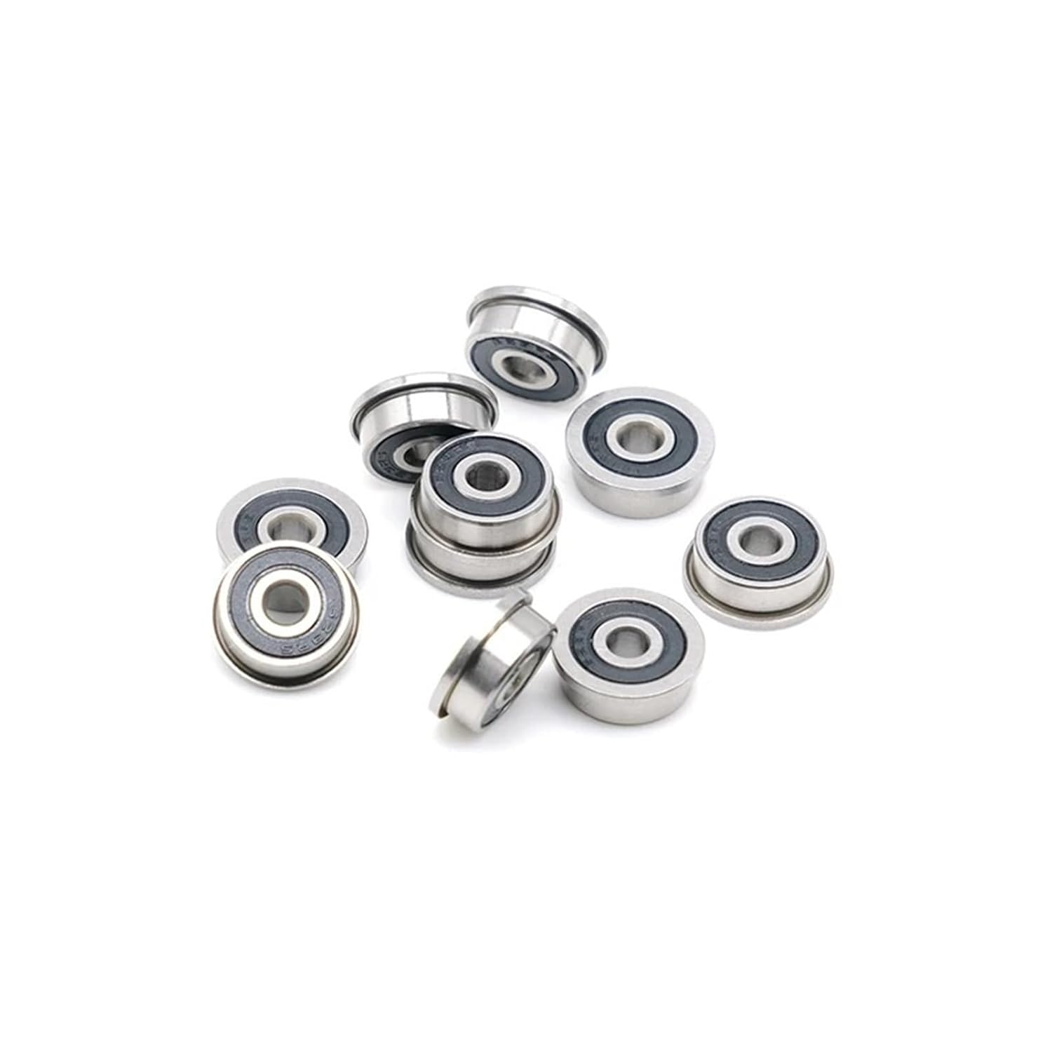 F623 RS Flange Bearing 3x10x4mm 12Pcs