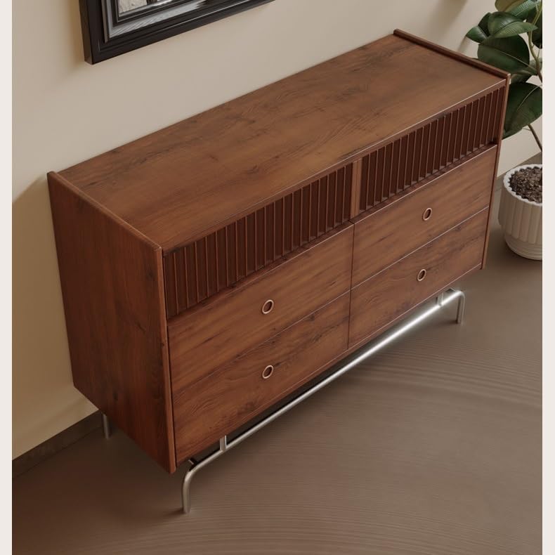 Sideboard Cabinet Family Porch Drawer Living Room Wall Storage Cabinet Retro Dining Sideboard Sideboard Cabinet with Drawers(140cm)