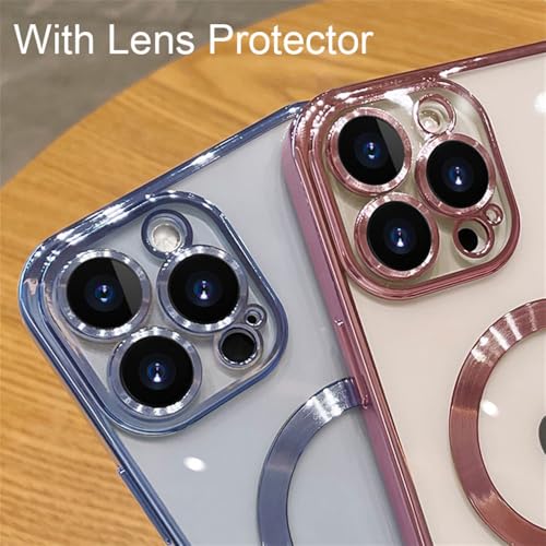 Coque iPhone 16 Pro Max transparente silicone aimantée or - 6
