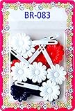 Tara Girls Self Hinge Plastic Bow Hair Barrettes Selection (BR83)