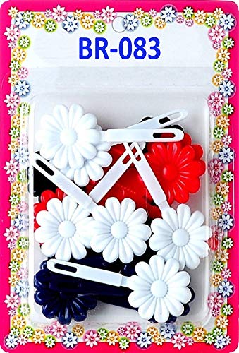 Tara Girls Self Hinge Plastic Bow Hair Barrettes Selection (BR83)