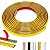 Gold Peel and Stick Trim Molding, 10Ft Premium Wall Ceiling Floor Cabinet Tile Edge Moulding, Flexible Quarter Round Molding Self Adhesive (5 Colors)