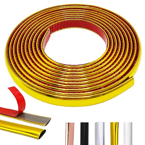 Moldura dorada autoadhesiva para tapar imperfecciones en juntas de azulejo