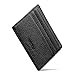 MEKU Handmade Genuine Leather Unisex Slim Card Case Super Thin Fashion Card Holder Compact Wallet Black