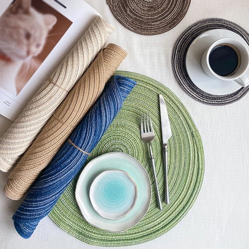 Set de table motif cercles pour repas de Noël et fêtes