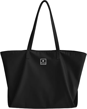 MAYMOONER Women's Nylon Tote Bag Multi pocket School Handbags Ladies Casual Shoulder Bag