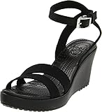Crocs Leigh Wedge Black/Black 8 M