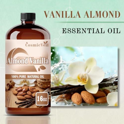 Almond Vanilla Essential Oil and Marjoram Essential Oil 16 Fl Oz (480Ml) Fragrance Oil for Aroma Diffuser,Humidifier,Home Fragrance,Spa,Cleaning,Body Care,Massage,Yoga,DIY Candle - Image 4