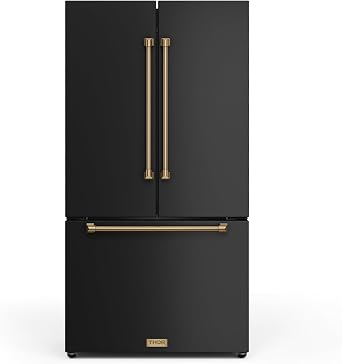Thor Kitchen Gordon Ramsay 36 Inch 20.3 cu ft French Door Counter Depth Refrigerator with Ice Maker in Black/Bronze