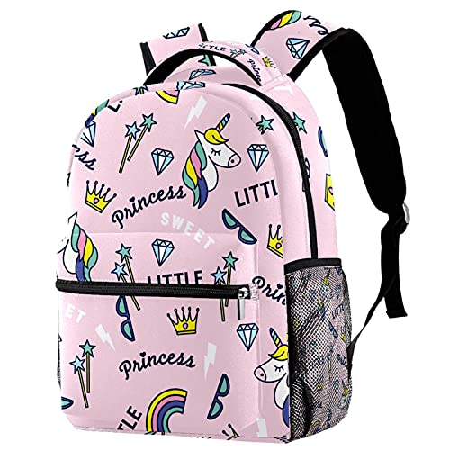 Sac à dos licorne pour cadeau d'adolescente, cartable d'école et voyage rose