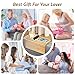 FUNKYLEE Bamboo Couch Armrest Table, Arm Tray with Removable Couch Cup Holder, 2 in 1 Design Foldable Anti-Slip Bamboo Sofa Arm Tray for Remote Controls, Phones, Cups and Snacks