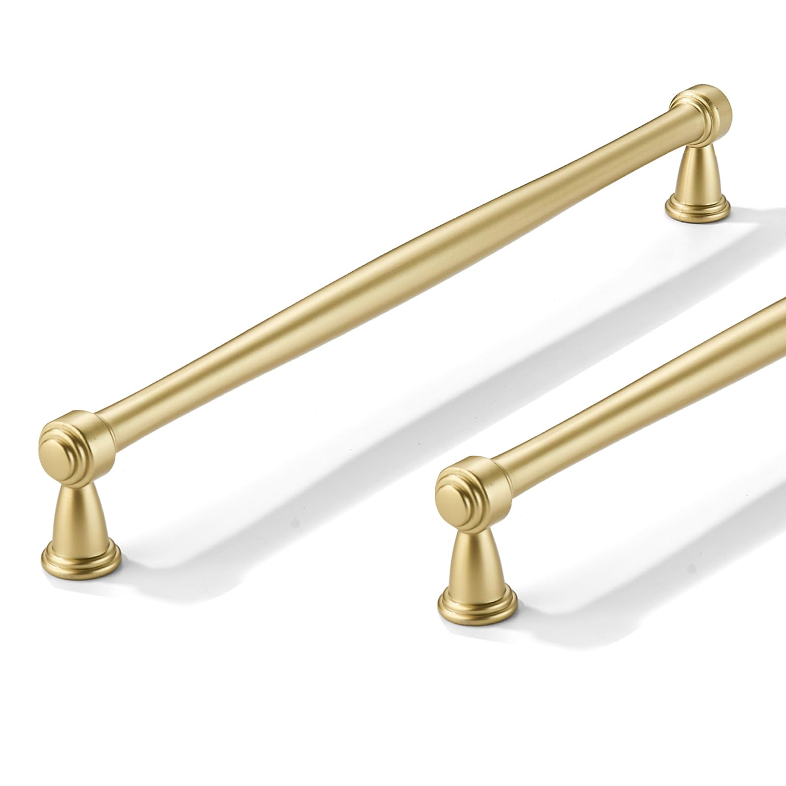 CABDM 5 Pack 10inch(256mm) Center to Center Antique Gold Cabinet Pulls Handles for Cabinets Cupboard Solid Heavy Duty Drawer Handles Dressers Kitchens bedrooms — image 1