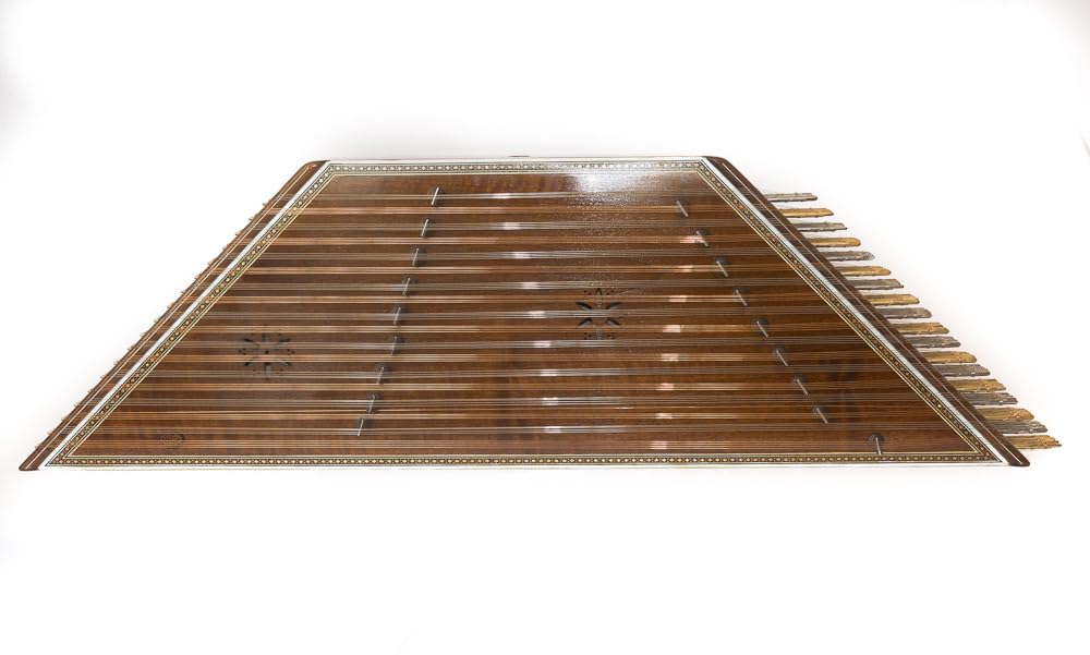 Sadeghi Santur 9 Kharak Bridge Char Khat + Hard case, Wrench, strings & mezrabs Made of walnut wood