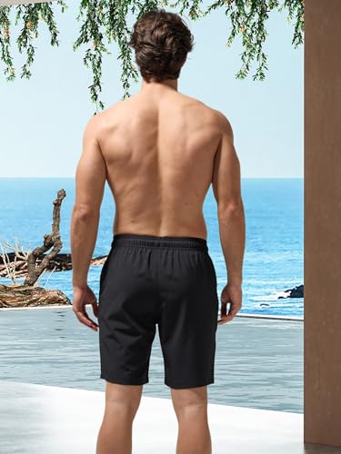 Arcweg Men's Swim Trunks with Compression Liner and Zipper Pockets Quick Dry Bathing Suit Board Swimming Shorts3