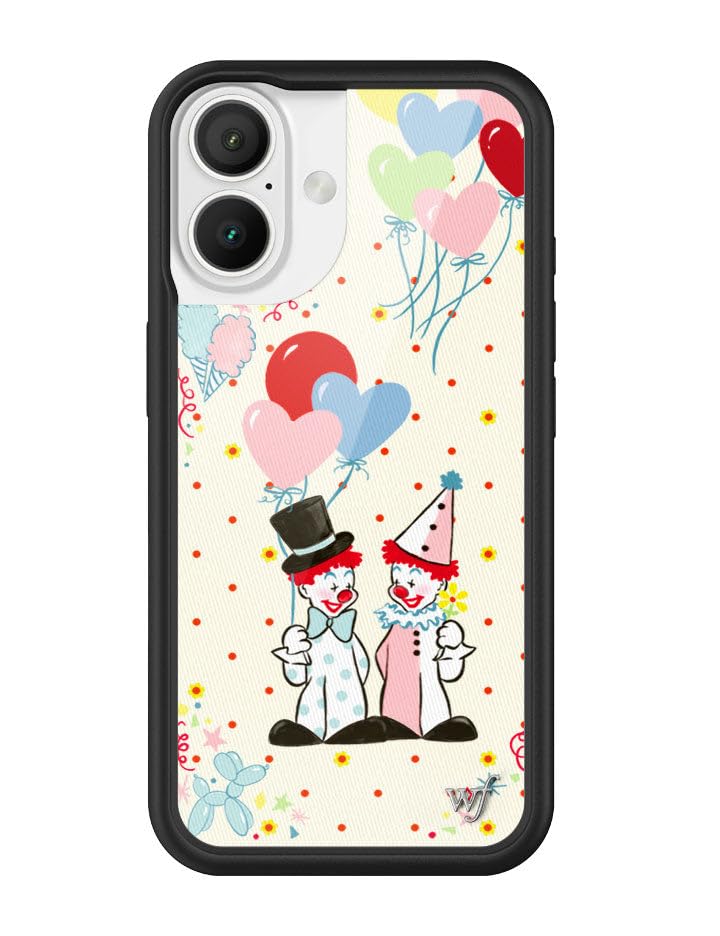 Image of Wildflower Cases - Compatible with iPhone 16 | Protective Black Bumper, 6.5ft Drop Test Certified, Women Owned Small Business | Clown Balloon Polka Dot Trendy Triplets | Collab - Nick Sturniolo
