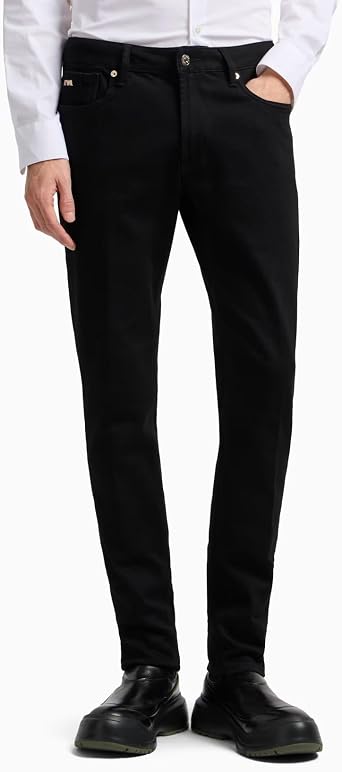 Emporio Armani Stre  Pamuklu Slim Fit D k Bel Dar Pa a Pantolon Erkek KOT PANTOLON EM000121 AF19825 MC002