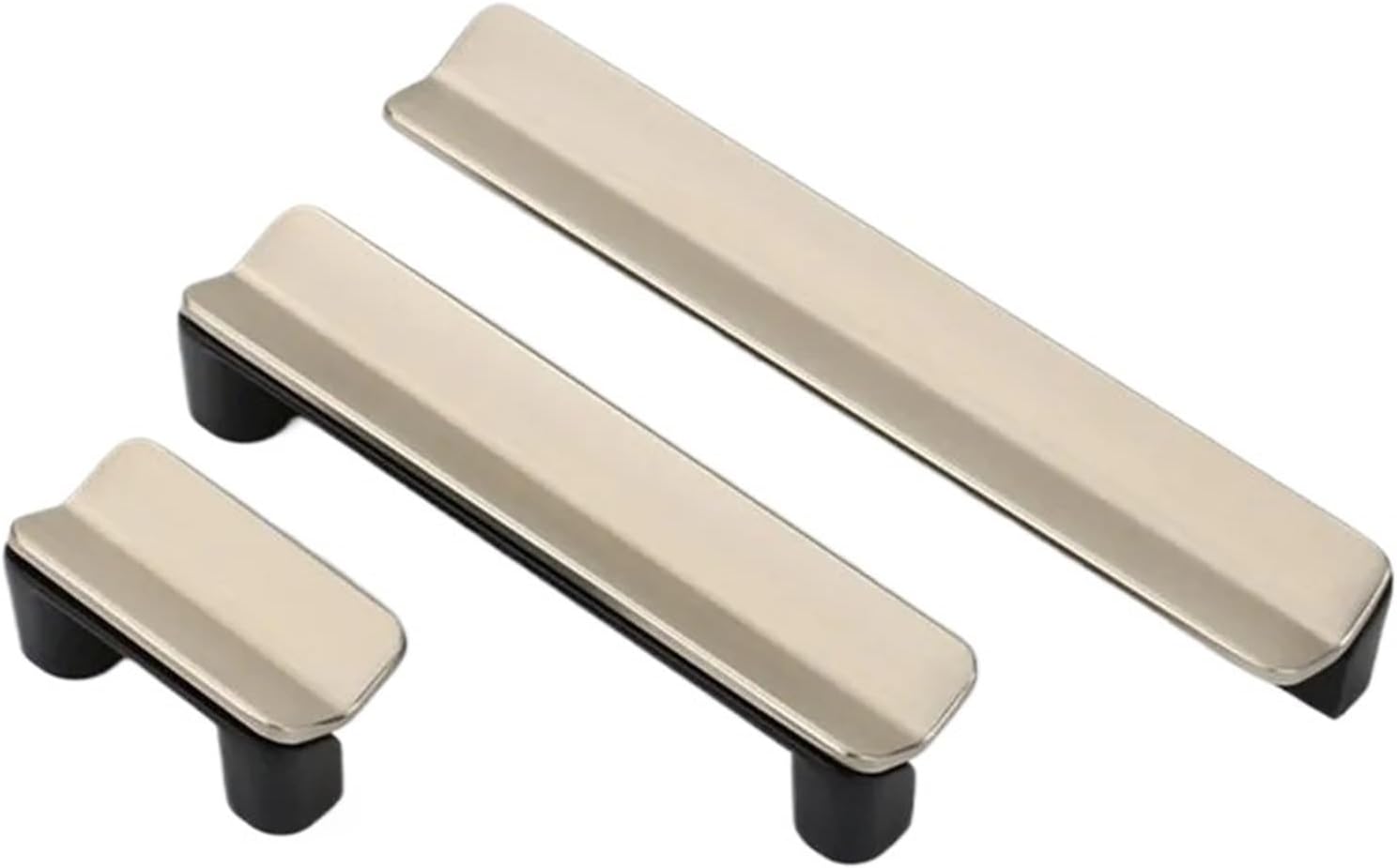 Zinc Alloy Gold Gray Combination Drawer Handles Cabinet Handles Dresser Knobs Cupboard Pulls Furniture Hardware 2Pcs(Brushed Black)