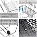SANNO Large Expandable Dish Drying Rack Dish Rack Drainer with Stainless Steel Utensil Holder Over The Sink Dish Drainer Dish Rack in Sink On Counter