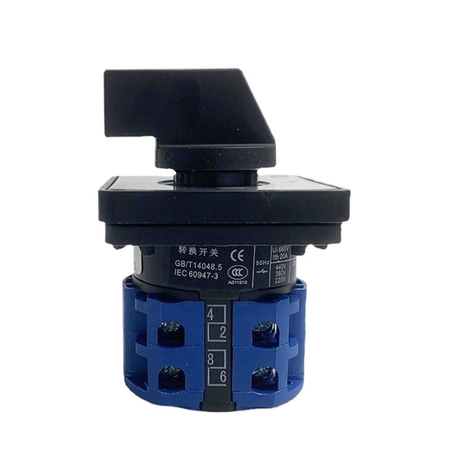 YWZVBSDCS Selector Rotary Switch 20A 2 Poles 3 Position Elecrical Changeover Selector LW26-20D0401/2