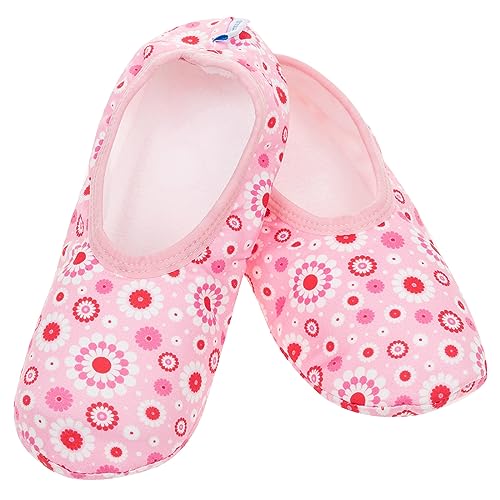 Snoozies! Travel Skinnies Animal Designs Chinelos super macios para mulher, com sola antiderrapante, tamanhos femininos de 3 a 7, floral