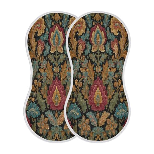 Kigai Vintage Flowers Baby Burp Cloths Extra Soft and Absorbent Burping Rags Cotton Burping Clothes Baby Washcloths for Newborn Boys Girls - 1 Pack2