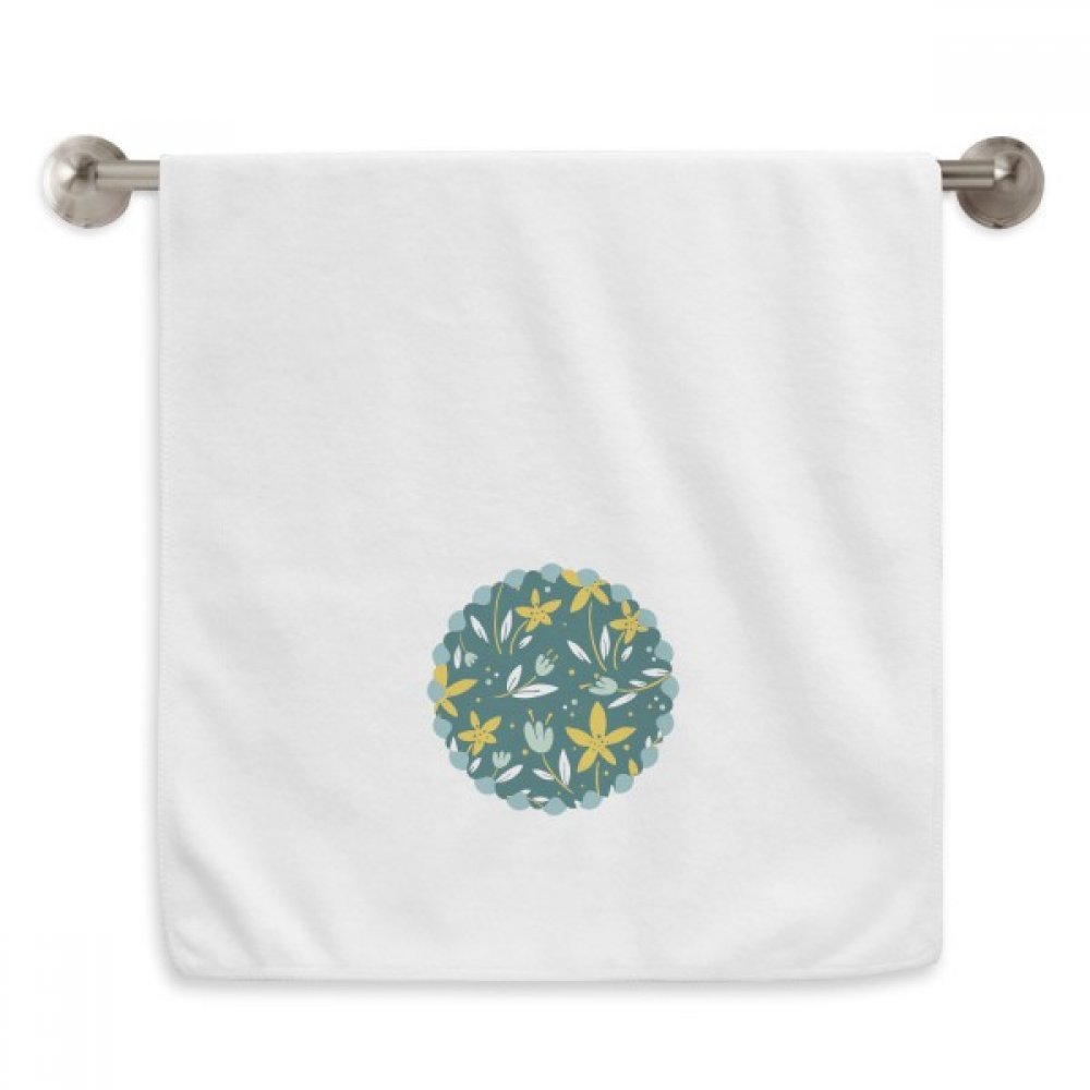 Serviettes moelleuses fleur vert jaune à forte absorption pour visage