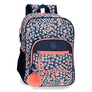 Pepe Jeans Leslie Sac à dos scolaire Bleu 30 x 40 x 12 cm Polyester 14,4 L