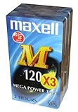  Maxell Cassette vidéo M120 Pack 3
