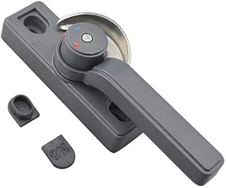 TMP1105 Hook-Latches Aluminum Alloy Window Lock Insurance Crescent Lock Two-Way Adjustable Left and Right Push-Pull Plastic Steel Door and Window 1pc (Color : Black+White)