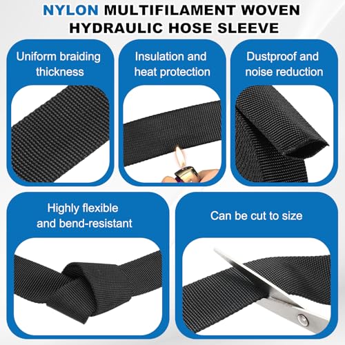 Manchon de protection en nylon 7,1 cm ID sourcing map pour gaine de câble - 4