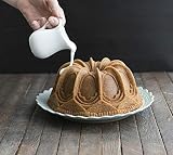 Nordic Ware 88637 Vaulted Cathedral Bundt Pan, oryginalna odlewana aluminiowa puszka wiązana, kolor: srebrny