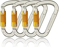 Vista 14 de SOB Clips de mosquetón de escalada con bloqueo automático, conector de mosquetón asimétrico de alta resistencia utilizado para rappel