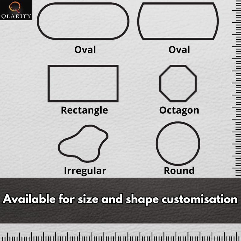 Image of Qlarity Covers Dining Table Cover 6 Seater, 8 Seater | Reversible PU Leather Water Resistant Table Cover | Customised Sizes (Black) (Black, 24 x 48 inch)