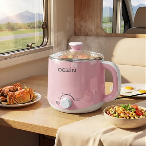 Dezin Hot Pot Electric, 1.6L Stainless Steel Ramen Cooker with Keep Warm - image 7