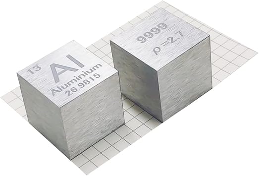 Aluminium Al Density Cube, Laboratory-Grade Accurate Over 99.9% High-Purity, Used for Laboratory Experiment Materials, Personal Hobbies and CollectionsSize1",ColorMatte