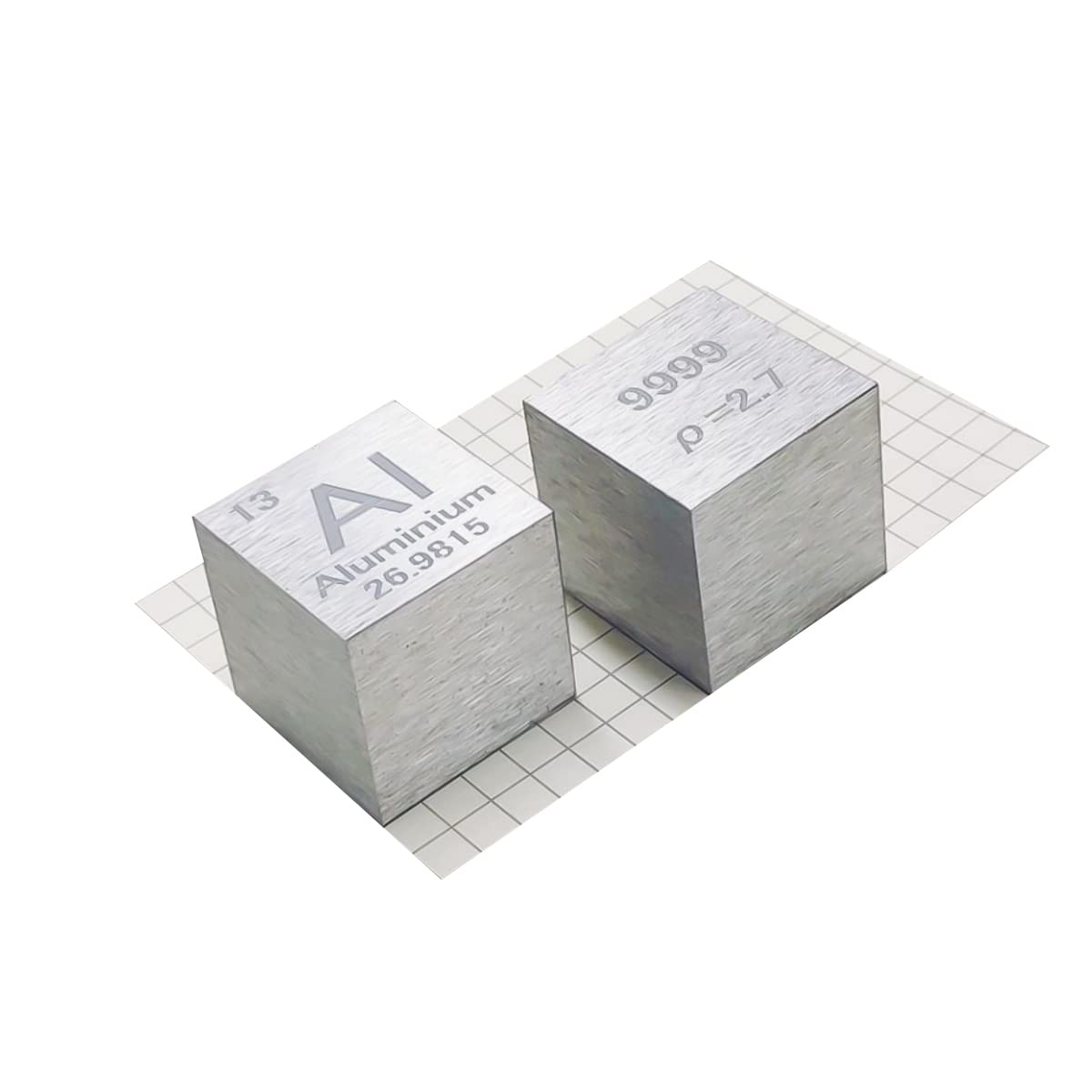 Cube de densité en aluminium AL pureté 99,9 pour matériel expérience laboratoire et loisirs