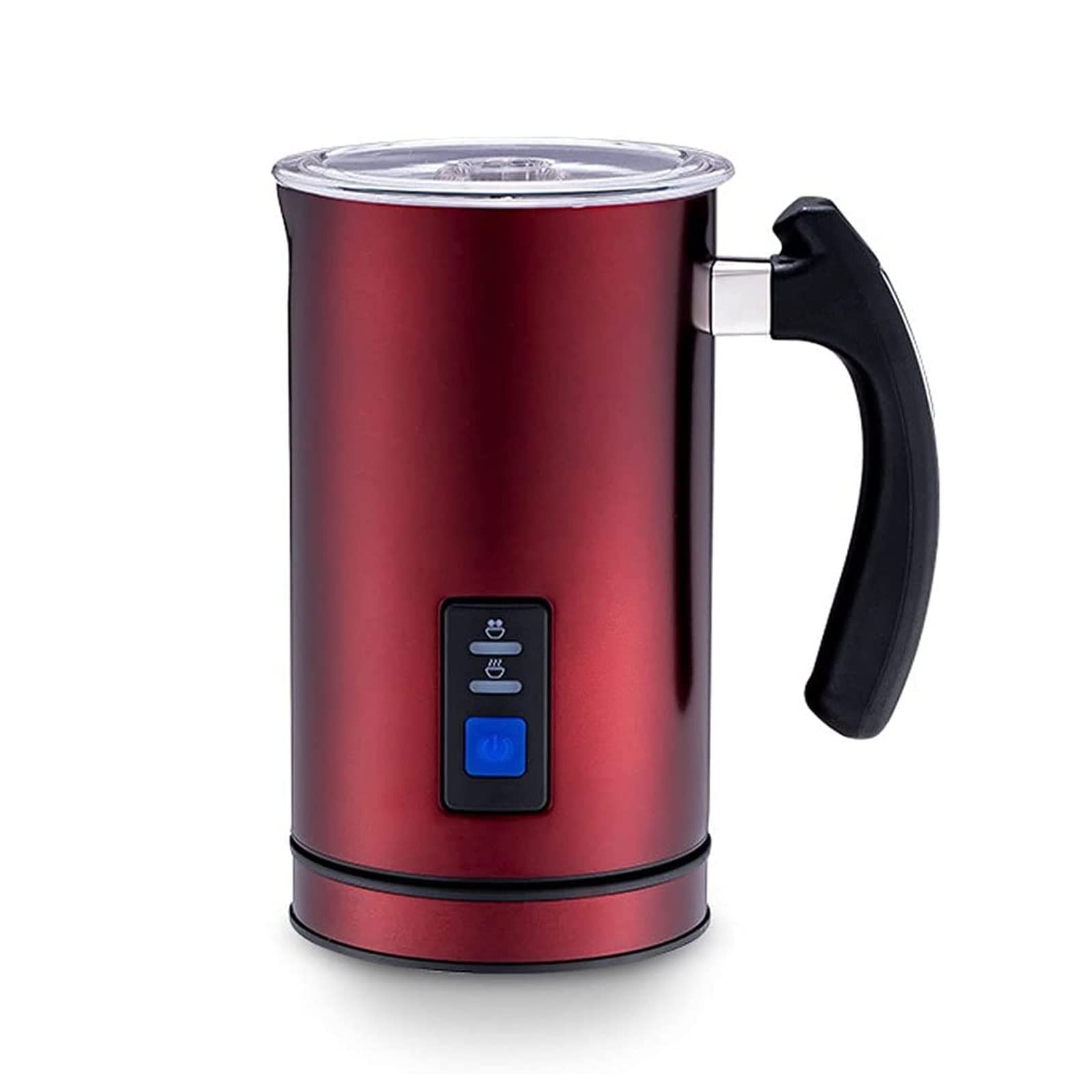 HMTE Montalatte Elettrico e riscaldatore Schiumalatte Automatico con funzionalità Latte Caldo e Freddo per Cioccolata Calda al caffè (Colore : Nero) (Rosso)
