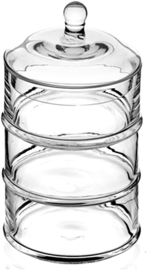 Yinmake Sweet Jars,Hanmade Apothecary Jars Clear Glass Candy Food Canisters,Sugar Decoration Biscuit Tins Storage Containers with Push Top for Wedding,Buffet,Kitchen,Bathroom(Style 4,Small-600ml)