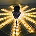 HOTBEST LED Isis Wings, Belly Dance Wings, Light Up Colorful LED Butterfly Wings, Glow Angel Dance Wings with Telescopic Stick, Adults Child Performance Clothing for Carnival Christmas (Kid-Yellow)
