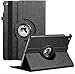 Hsxfl New iPad 9.7 inch 2018 2017/ iPad Air Case - 360 Degree Rotating Stand Smart Cover Case with Auto Sleep Wake for Apple iPad 9.7" (6th Gen, 5th Gen)/iPad Air(Black)